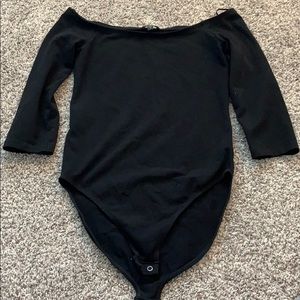 Express plain black body suit!
